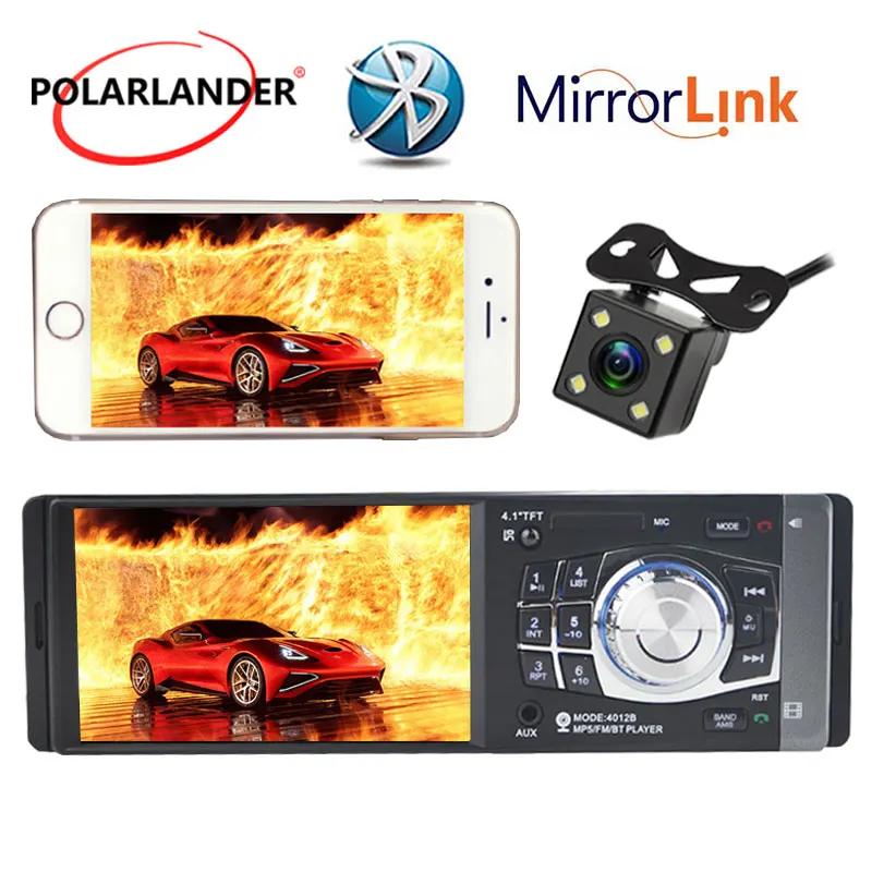 Autoradio radio cassette player Car Radio FM 4.1 Inch USB Steering Wheel Control 1 Din Bluetooth MP5 Auto Audio Stereo | Автомобили и