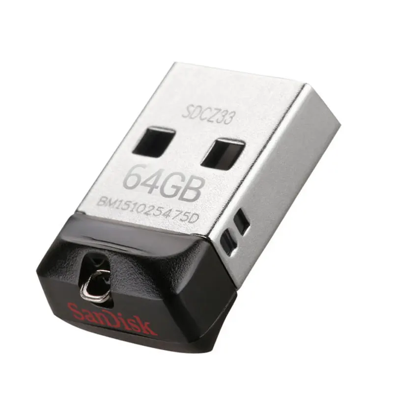 SanDisk Cruzer Fit CZ33 супер мини USB Flash Drive 64 ГБ USB 2.0 SanDisk Флеш накопитель 32 ГБ Memory Stick Pen накопители 16 ГБ U диска