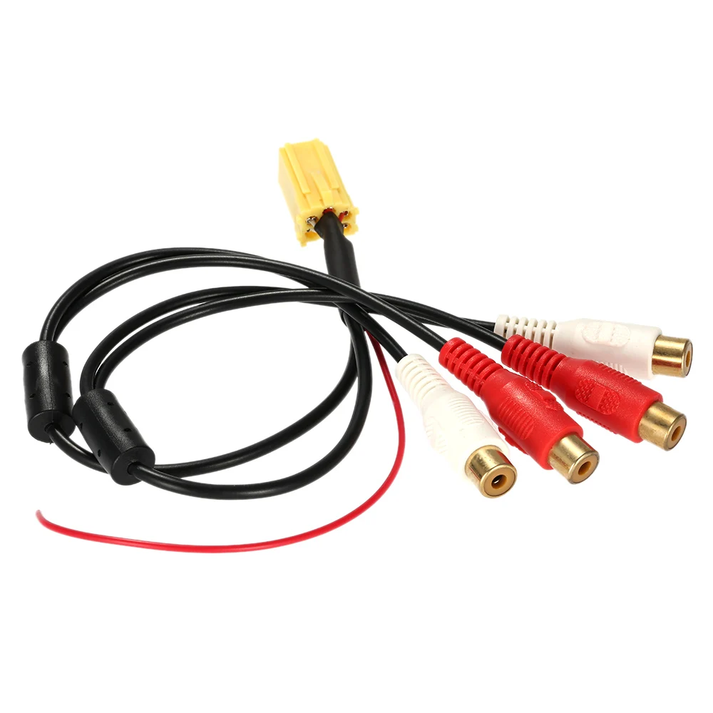 KKmoon Mini 6 Pin ISO адаптер Aux линейный выход 4 Chinch кабель RCA разъем для VW Seat Skoda Blaupunkt VDO Audi