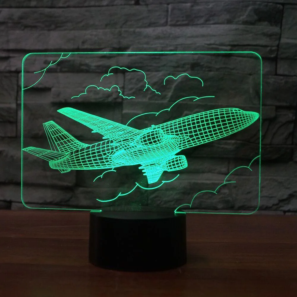 3D светодиодный светильник для сна детей Подарочная настольная лампа летательный