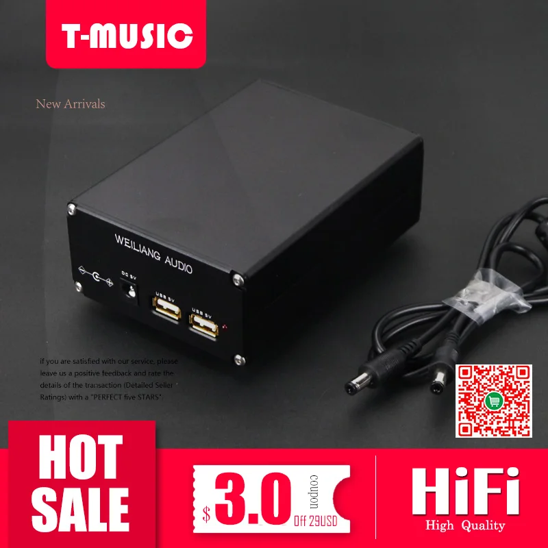 Линейный источник питания Hi Fi 15 Вт с поддержкой USB и двумя выходами 5 В для