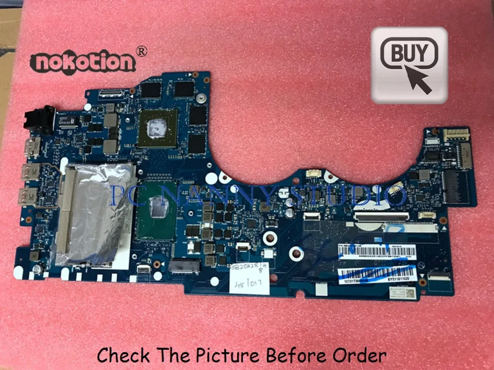 

Материнская плата для ноутбука Lenovo NM-A541 Y700 PCNANNY, протестированная материнская плата для ноутбука Nvidia GTX 960M 5B20K28160
