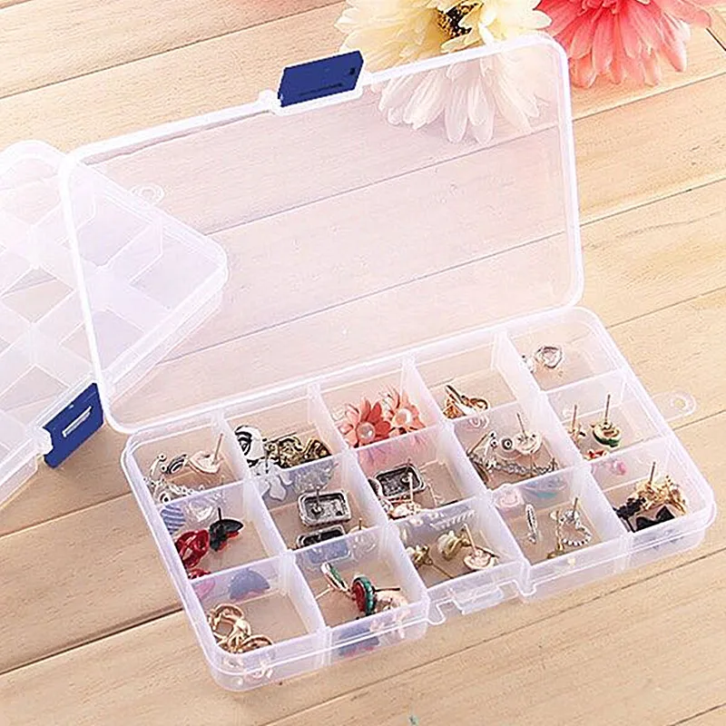 10/15 пластиковые отделения для хранения органайзер отсек регулируемое ювелирное
