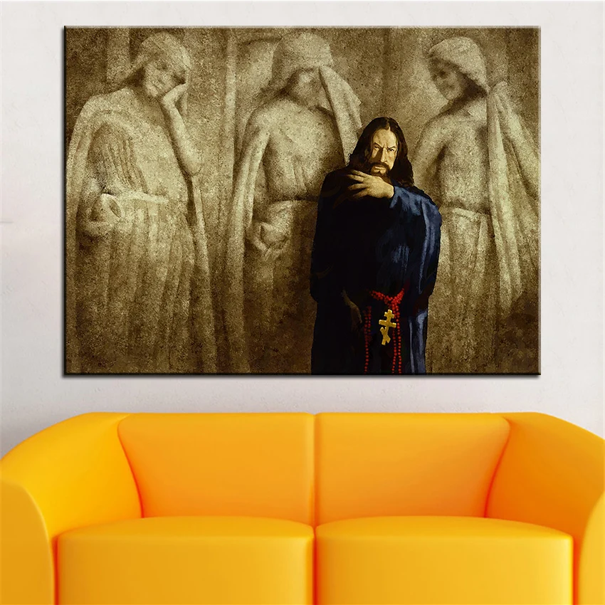 

Large size Printing Oil Painting the mad monk Wall painting Wall Art Decoration Picture For Living Room painting No Frame