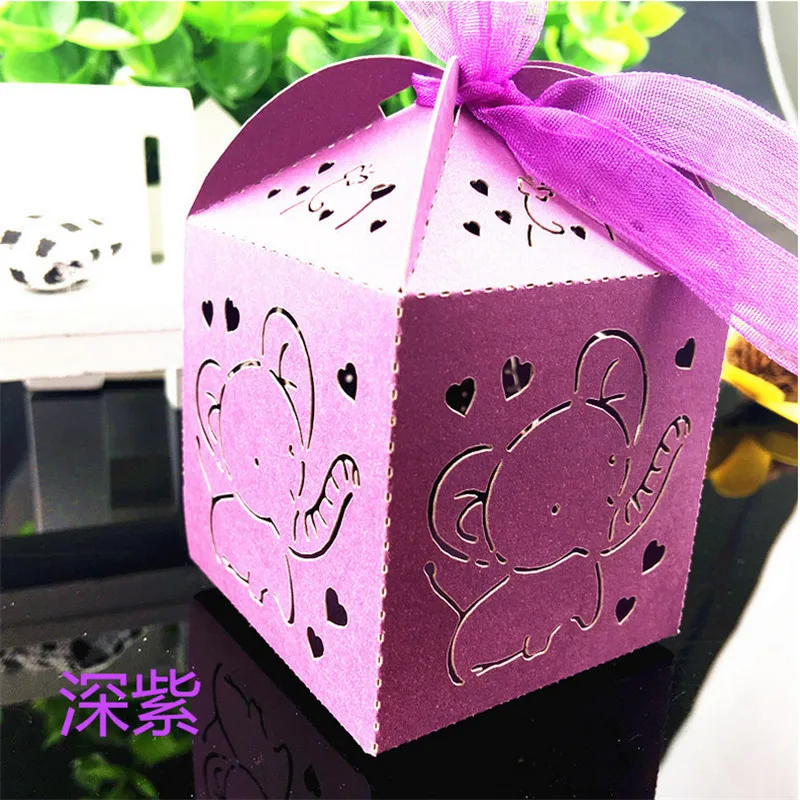 50 шт. ручная работа свадебные подарки для гостей милый слон детский душ конфеты