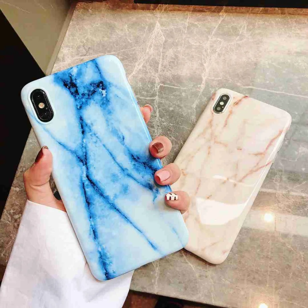 Чехол с мраморной оболочкой для iPhone XR XS Max чехлы X 6 6s 7 8 Plus чехол телефона мягкий