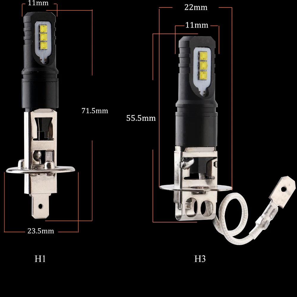 YM E-Bright 2 шт. 12 В DC светодиодный автомобильные противотумансветильник фары H1 H3 2525 6