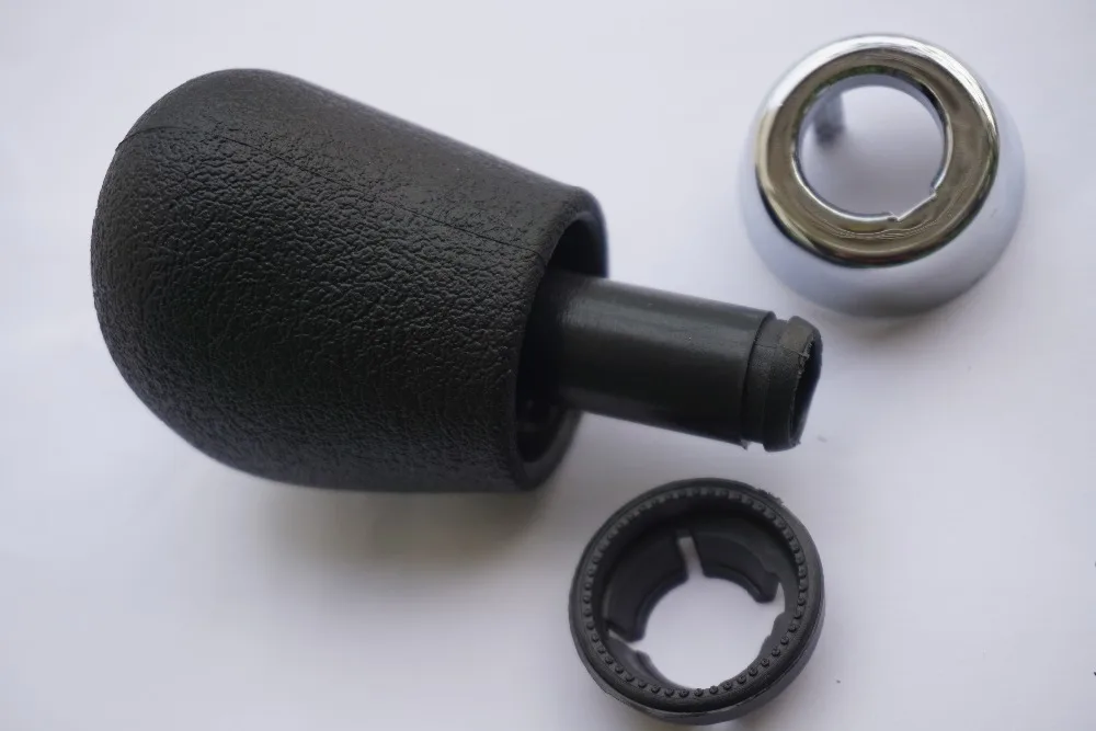 Черный и серебристый 6 скоростей Рычаг переключения передач Ручка Подходит для