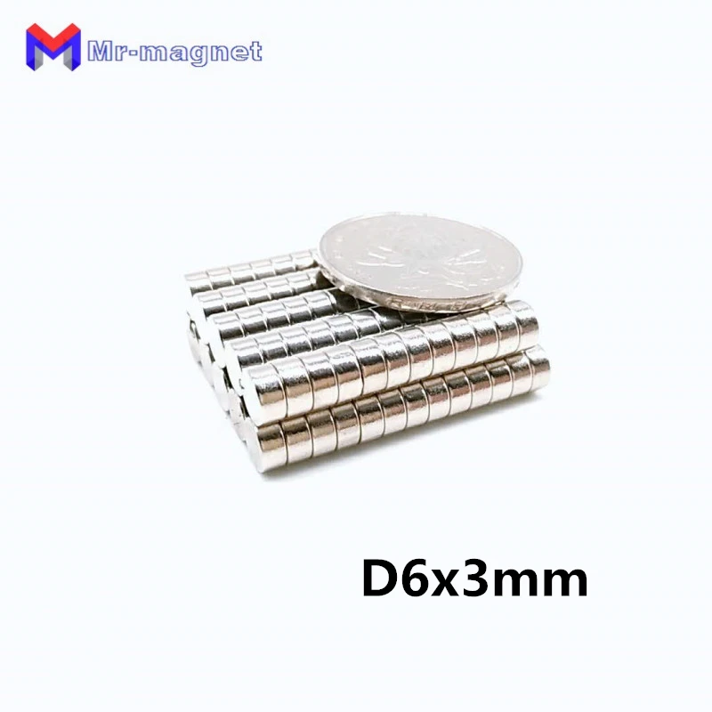 Небольшие круглые Дисковые магниты 6x3 диаметр 6 мм x 3 супермощный сильный магнит