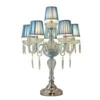 new wedding table lamp mediterranean blue living room atmosphere hotel guest room european crystal luxury table lamps