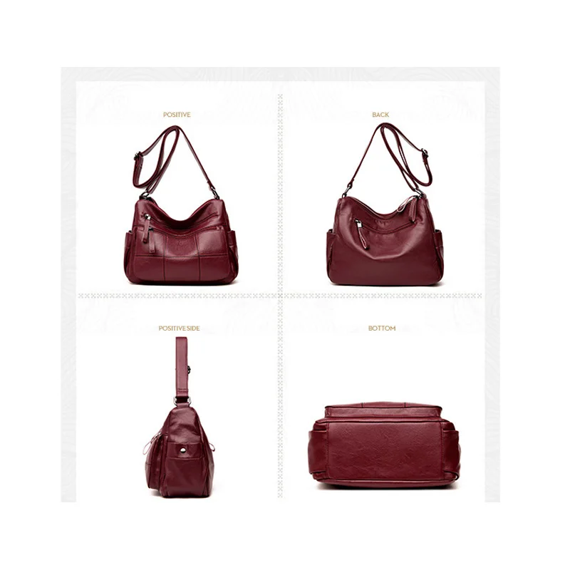 Новые женские сумки-мессенджеры Feminina Bolsa роскошные кожаные сумки женские сумки дизайнерские Sac основная дамская сумка на плечо черная