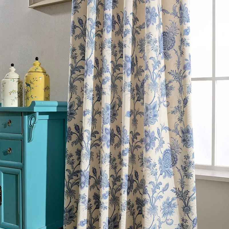 Classical Curtains for Living Dining Room Bedroom Modern Minimalist Feel Floral Printing Blackout Art Girls | Дом и сад