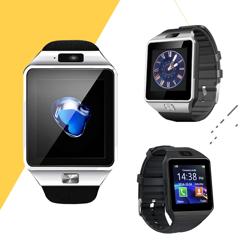 Новые смарт часы DZ09 для мужчин и женщин с Bluetooth камерой SIM/tf картой Android iOS