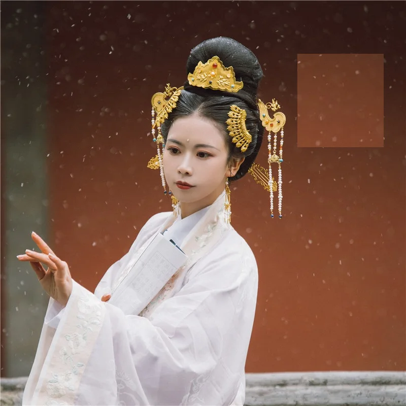 LYZ Mu Shan Xi Song Dynasty чистая Тиара для волос Китайский античный Цинь музыкальный