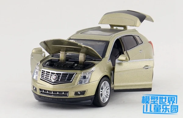1:32 Масштаб/Литье под давлением модель/Cadillac SRX SUV спортивный автомобиль/освещение и музыка/обучающая игрушка для детского подарка или коллекции - Цвет: Темный хаки