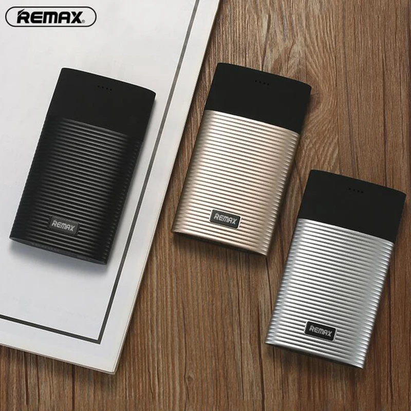 Remax Мода высокого класса бренда Dual USB Power Bank 10000 мАч Внешний батарея Портативное