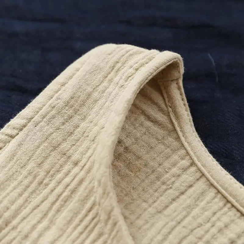 Весна-лето 2020 оригинальный Простой хлопковый льняной топ на бретелях для женщин