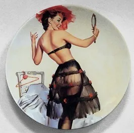 O Гил элвгрен pin-up девушки эротические постеры настенная подвесная декоративная тарелка художественное керамическое ремесло фоновое украшение Ренессанс - Цвет: O