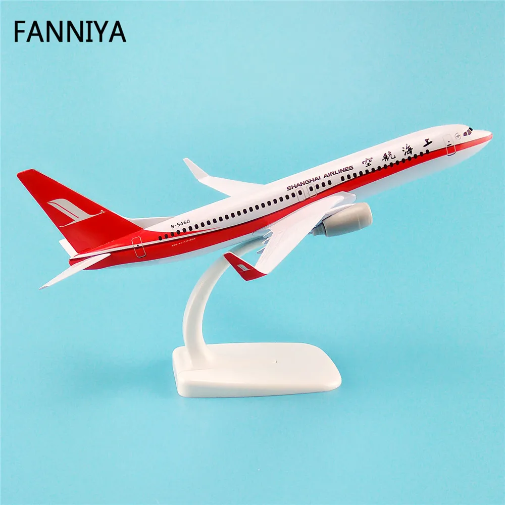 20 см сплав металла Air China ShangHai Airlines модель самолета Boeing 737 B737 800 Airway W Стенд самолет