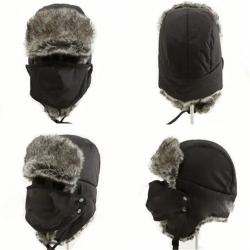 Русская ушанка шерпа меховая теплая зимняя Лыжная Водонепроницаемая