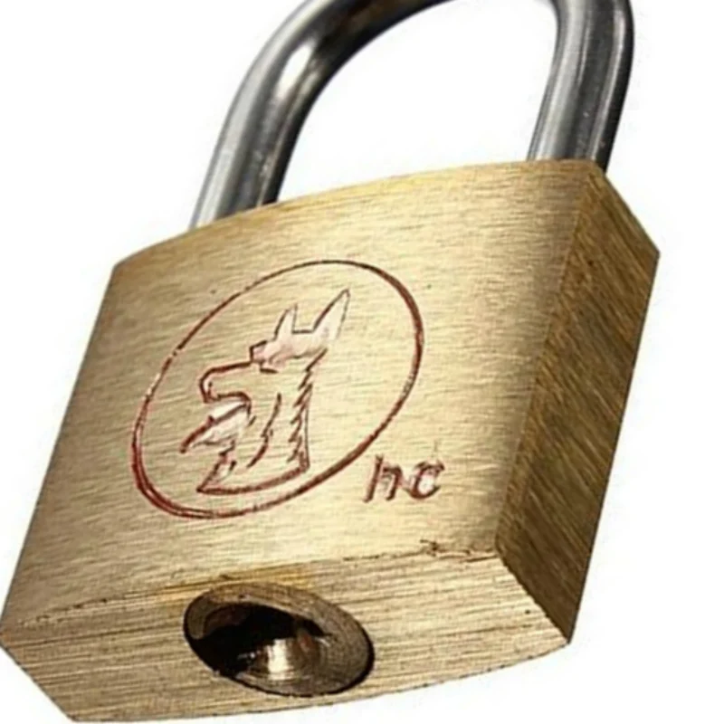 Латунный замок с длинной скобой для багажа/чемодана/ворот 3 надежных ключа