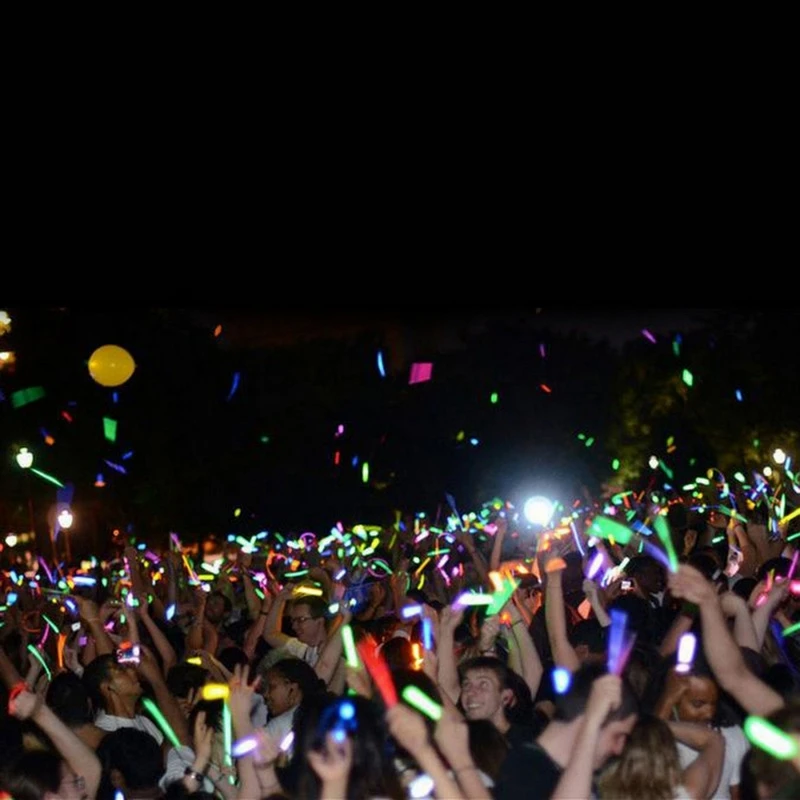 

100pcs Colorful Glow Sticks Party Concert Supplies For Dancing Birthday Wedding Celebration Flashing Bracelets Necklace