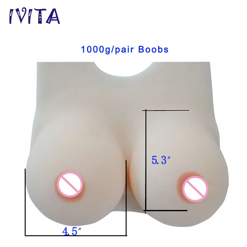 Free Shipping 1200g/pair White Fake Breast Boobs Realistic Silicone Forms With Straps Drag Queen Crossdresser 2016 New |