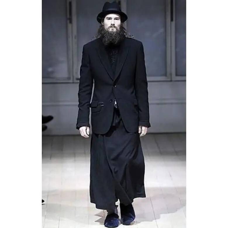2022 New Men's Clothing GD Hair Stylist Fashion Dress Catwalk Wide Leg Pants Culotte Plus Size Costumes 27-46