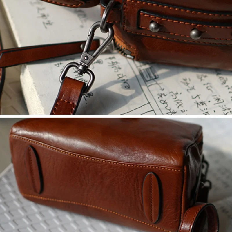 AETOO в форме Ретро ручной работы из воловьей кожи женская кожаная сумка через
