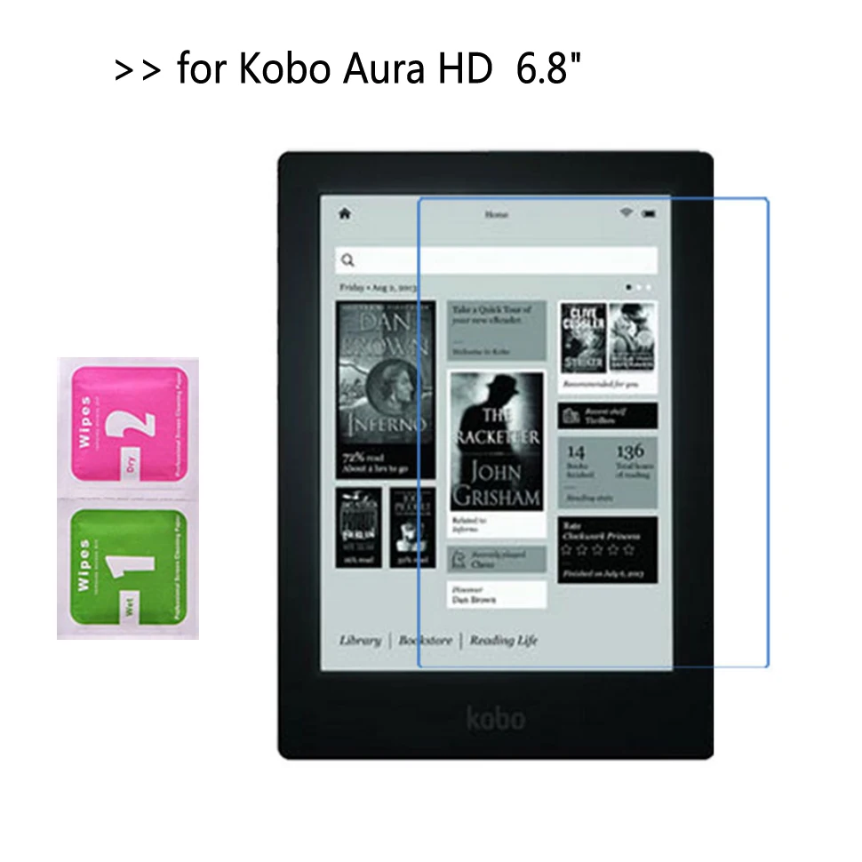 Прозрачная мягкая ультратонкая Защитная пленка для планшета Kobo Aura HD 6 8