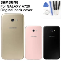samsung glass battery rear case for samsung galaxy a7 2017 edition a720 sm a720 phone battery backshell back battery cover cases