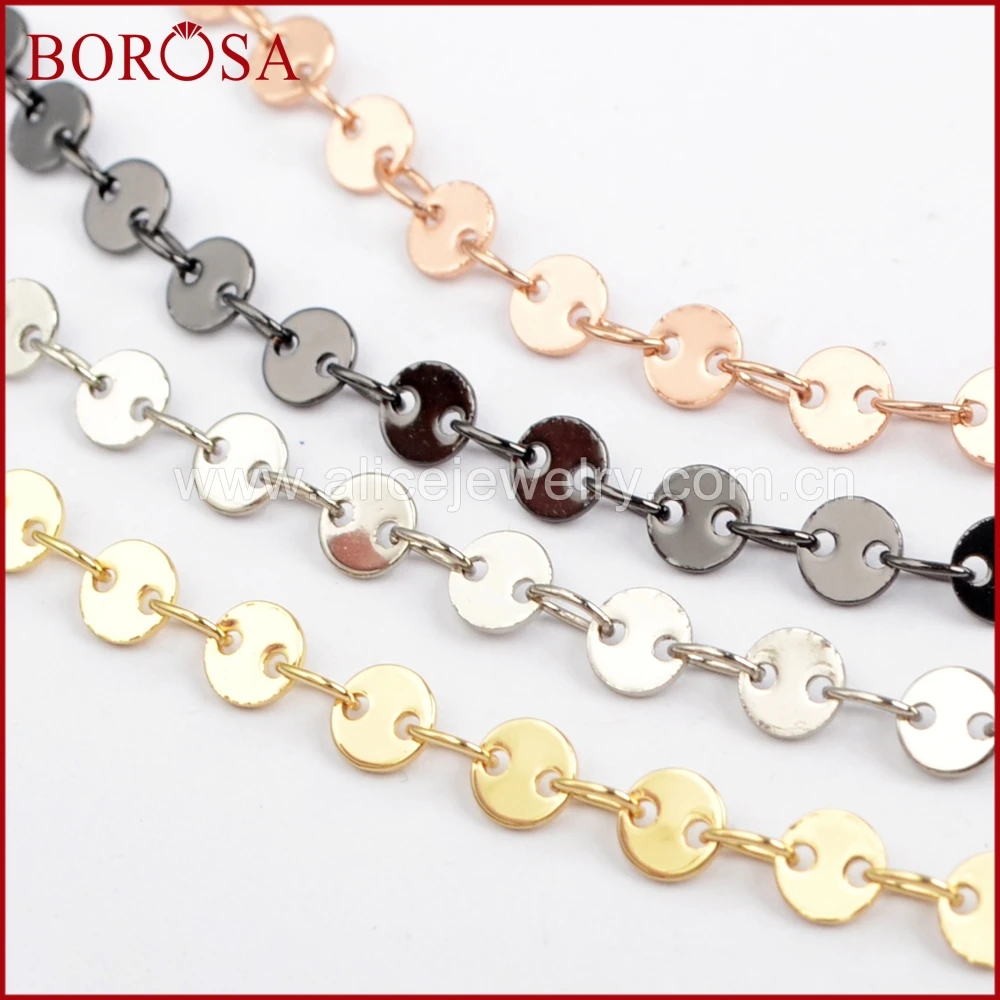 BOROSA 20 метров 4 мм Золотой/розовое золото/черный/серебряный цвет медная монета