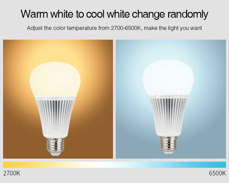 Mi светильник YB1 9 Вт RGB+ CCT Wifi Светодиодная лампа 2,4 г беспроводная Светодиодная лампа 2700 к-6500 к с регулируемой яркостью 2 в 1 умный Mi-светильник светодиодный светильник AC100-240V