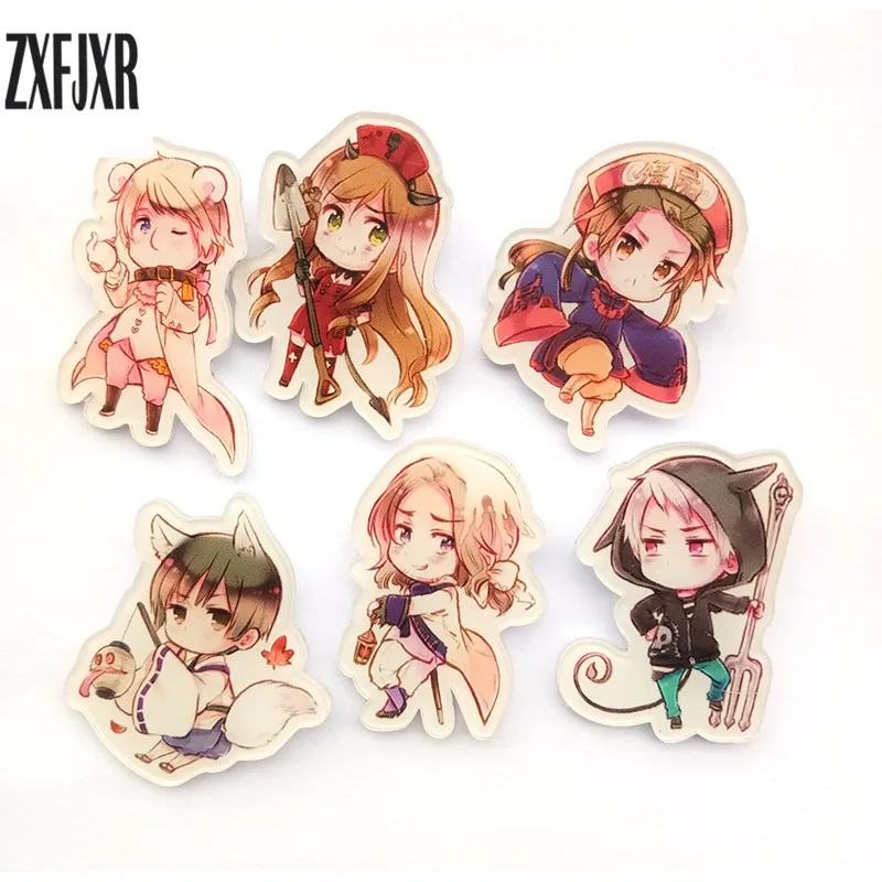 Значок 11 шт./компл. значок аниме Hetalia Axis Power Badge World Twinkle Pin Брошь на рюкзак украшение