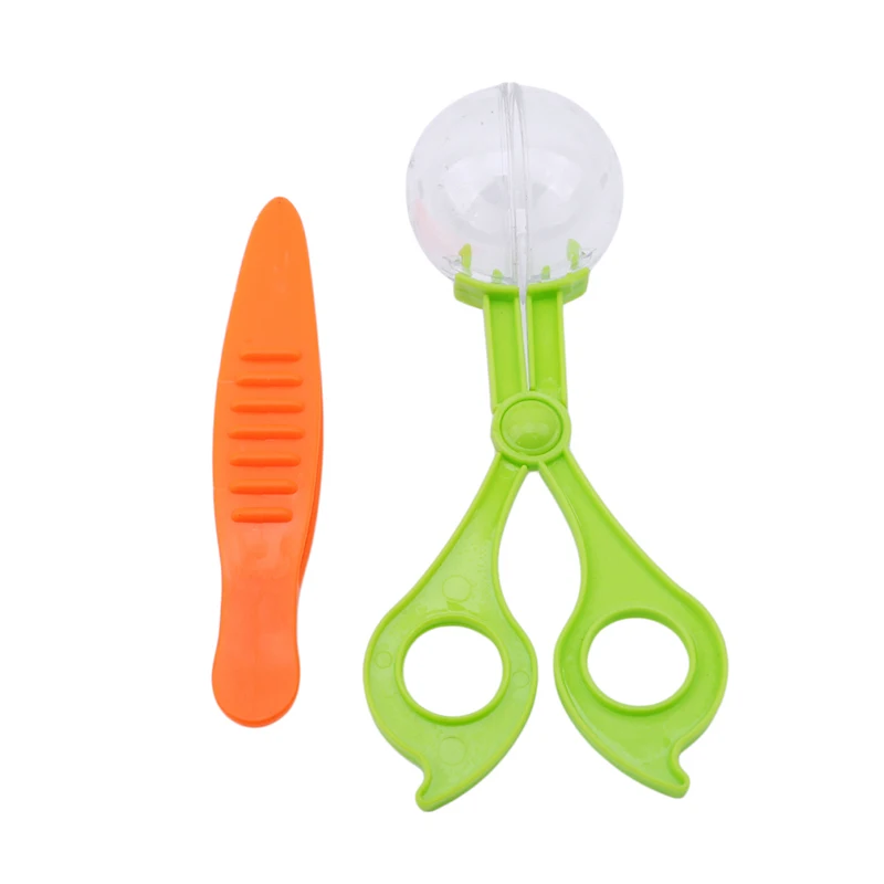 Kit de juguete de exploraci&oacute;n de Naturaleza de pl&aacute;stico para ni&ntilde;os, herramienta de estudio de plantas e insectos, tijeras de pl&aacute;stico, abrazadera y pinzas-3