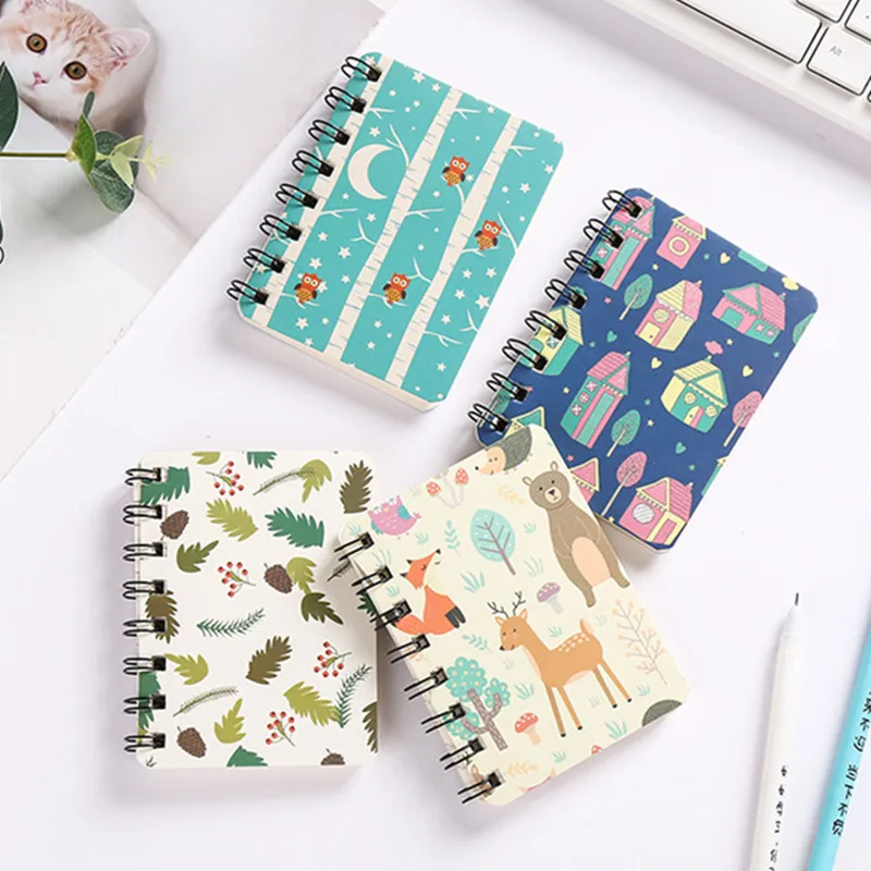 Kawaii сказочные животные иллюстрация спираль блокнот бумага мультфильм блокноты