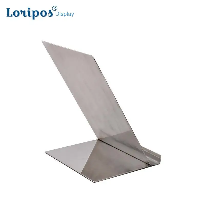 Металлическая стойка для футболок из нержавеющей стали фотографий держатель