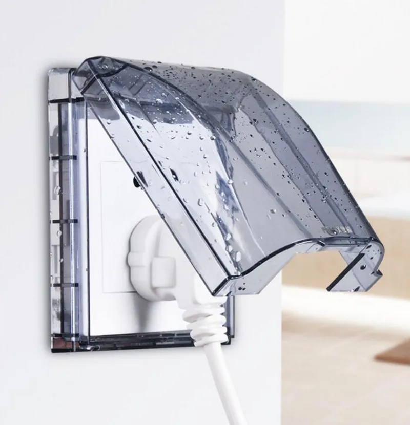 Водонепроницаемая Крышка для коробки/крышка розетки типа 86/прозрачная серая 10