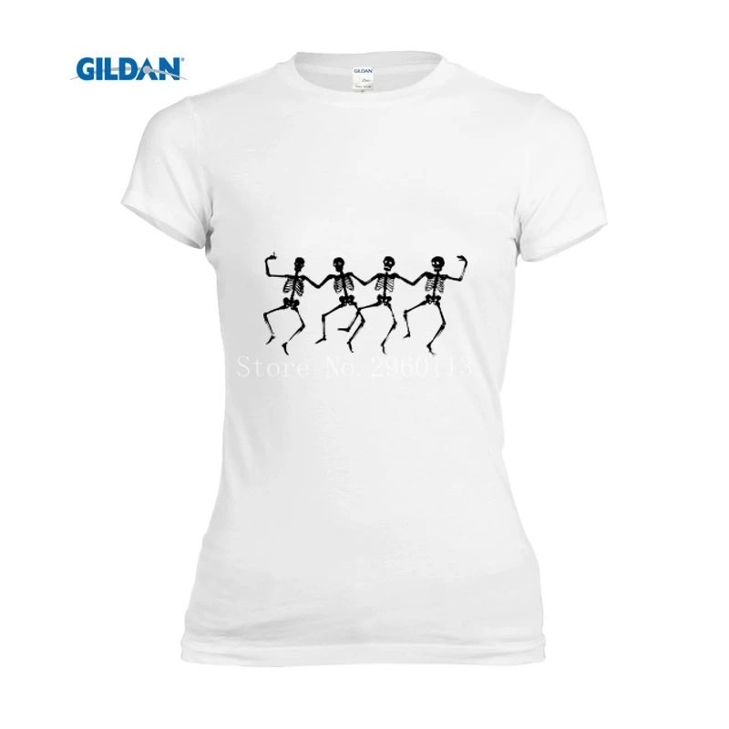 100% cotton O-Neck clothes Skeleton Lovely Ladies t shirt 2017 new fashion top brand female t-shirt women's tops |