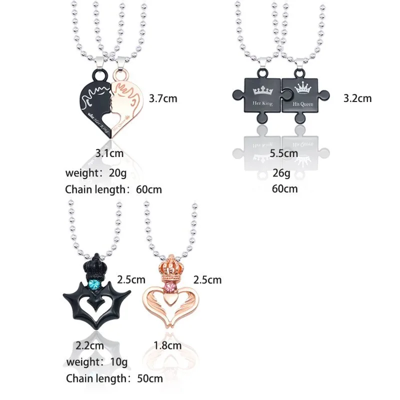 Ожерелье головоломка в форме сердца для пар 2 шт./компл. свадебные украшения