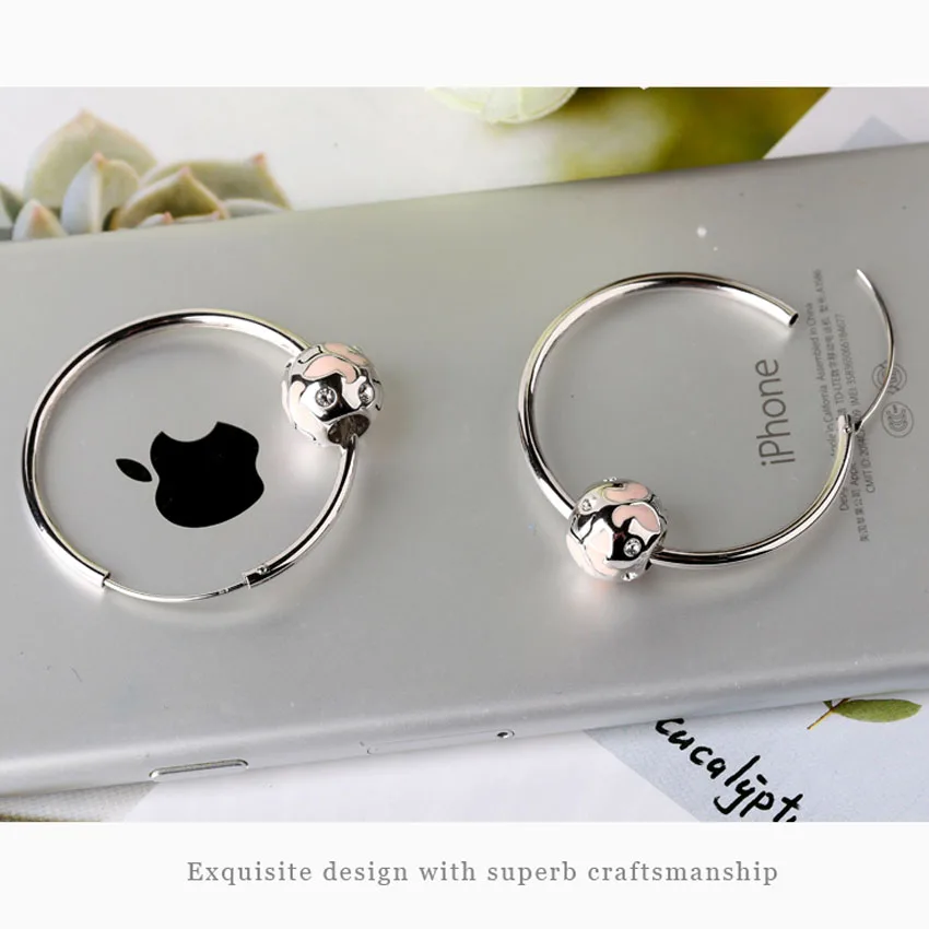 Серьги из стерлингового серебра 925 пробы цветные серьги с эмалью модные