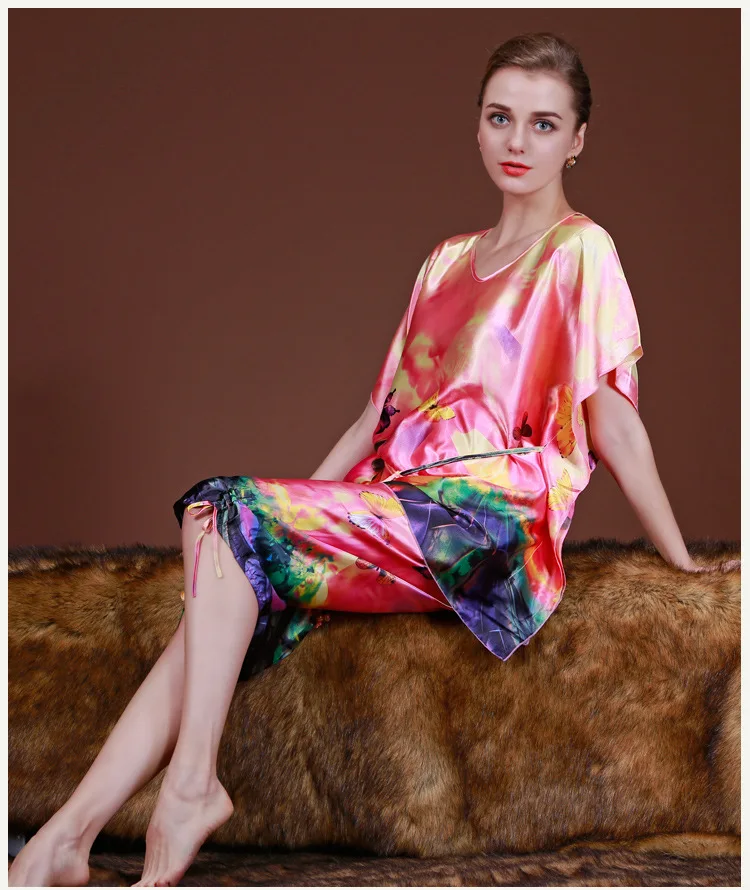 Лидер продаж Модные женские пижамы с цветочным принтом коллекция 2017 года сезон