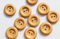 150pcs big natural light brown 30mm wood wooden buttons 2 holes for diy light brown lacquered