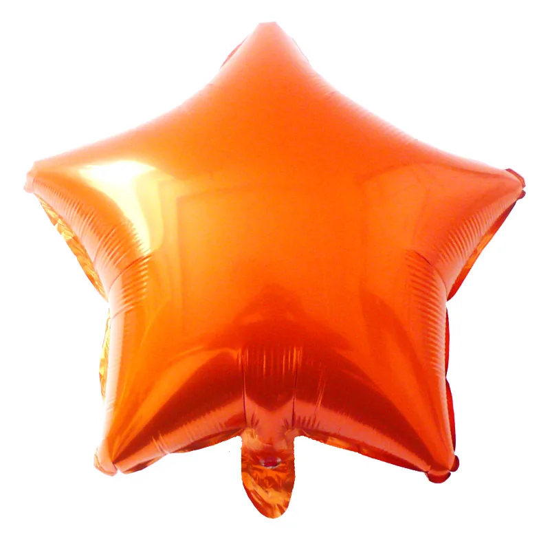 orange star 5 шт., 18 дюймов, розовое золото, красная звезда, сердце, фольгированные шары, свадьба, любовь, гелий, надувной шар, день рождения, украшение, шар, детские подарки - Цвет: orange star