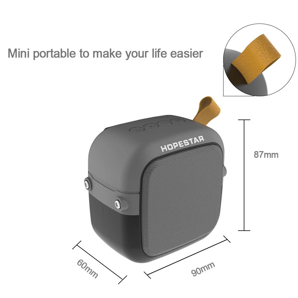 HOPESTAR T5 Mini Wireless Bluetooth Speaker Portable waterproof Stereo music Subwoofer Bass Column SoundBox Outdoor caixa de som |