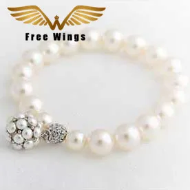 Модные ювелирные изделия жемчужный браслет с шаровой подвеской оптовая продажа |