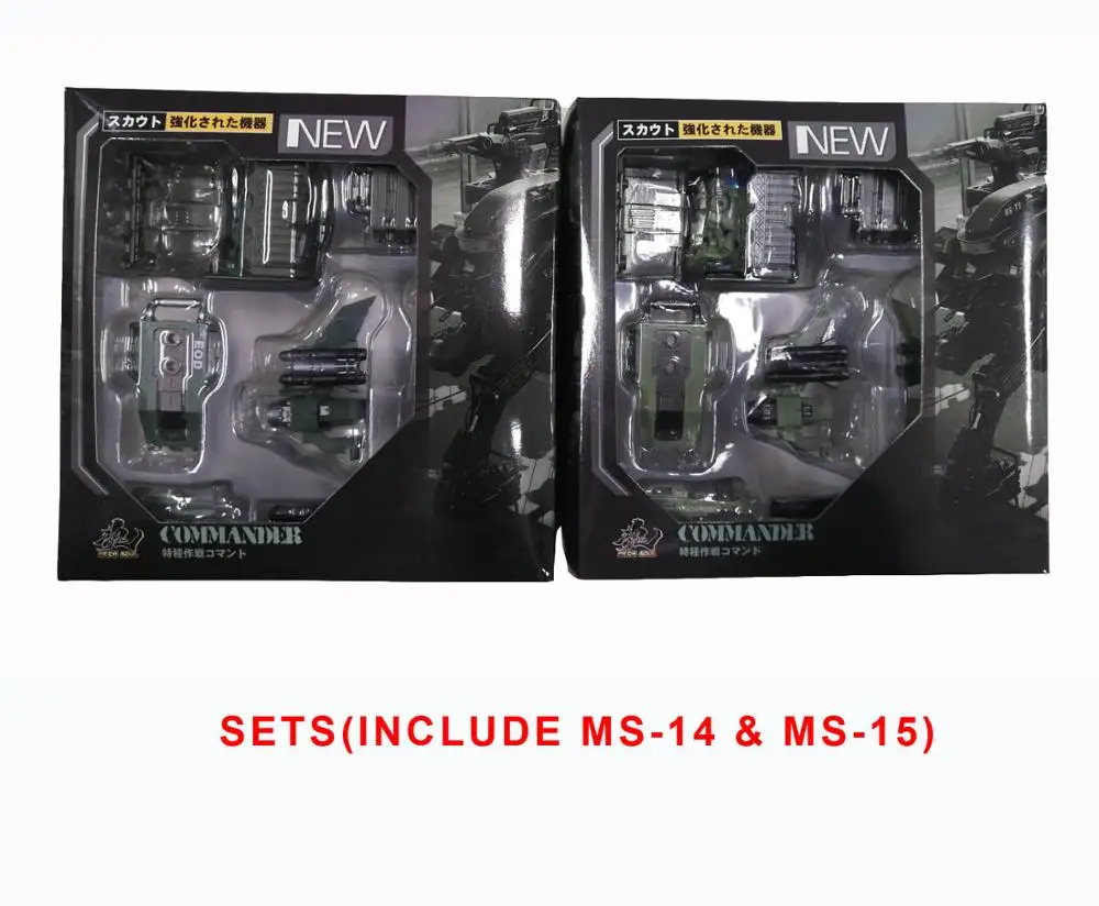 MFT трансформация MS14 MS-14 Cosmic sea Soliders& MS15 MS-15 EOD Bombing team Powered-suit Diaclone Mech Figure Robot Toys - Цвет: Черный