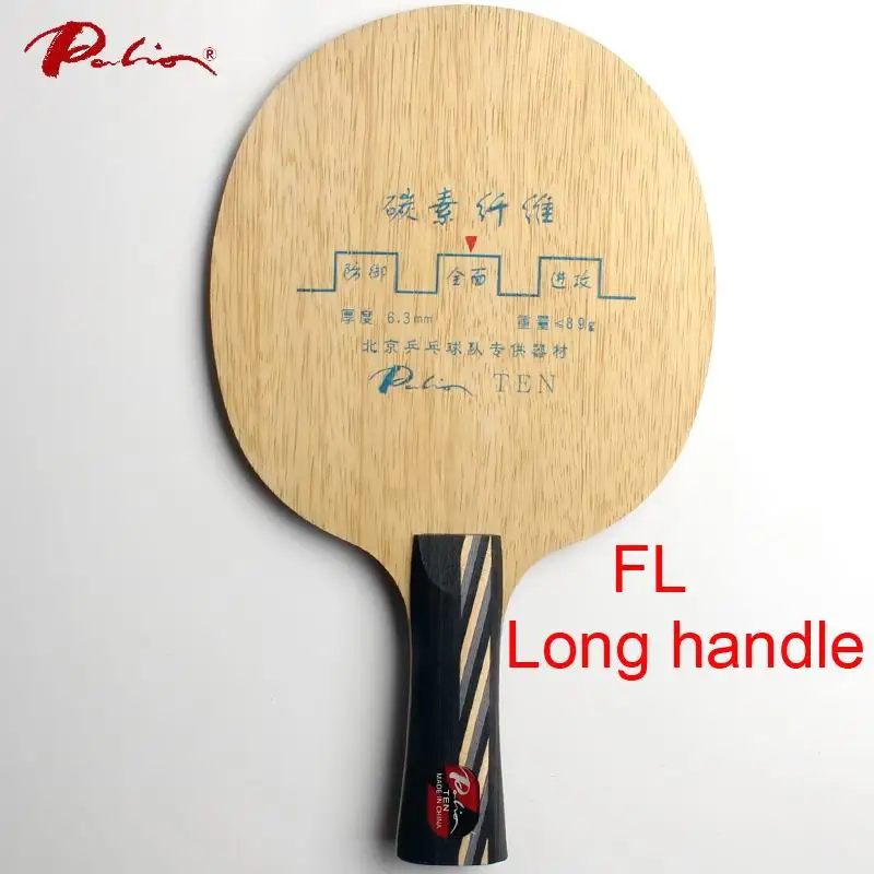 FL long handle Palio официальный десять лезвий для настольного тенниса быстрая атака с петлей углеродное лезвие 9ply ракетка для настольного тенниса пинг-понг игра - Цвет: FL long handle