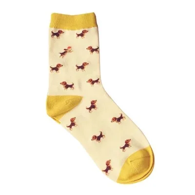 Beige dachshund Взрослый Размеры милашка sox животных Носки Колбаса Собака Такса, щенок для щенков-питомцев, розничная и продажи, зоопарк похожи на sukat - Цвет: Beige dachshund