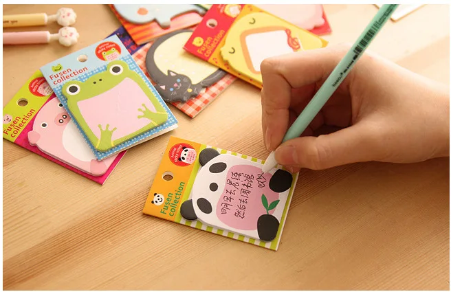 Животных заметки кошка панда слон курица кролик СВИНЬЯ СТИКЕРЫ блокнот для